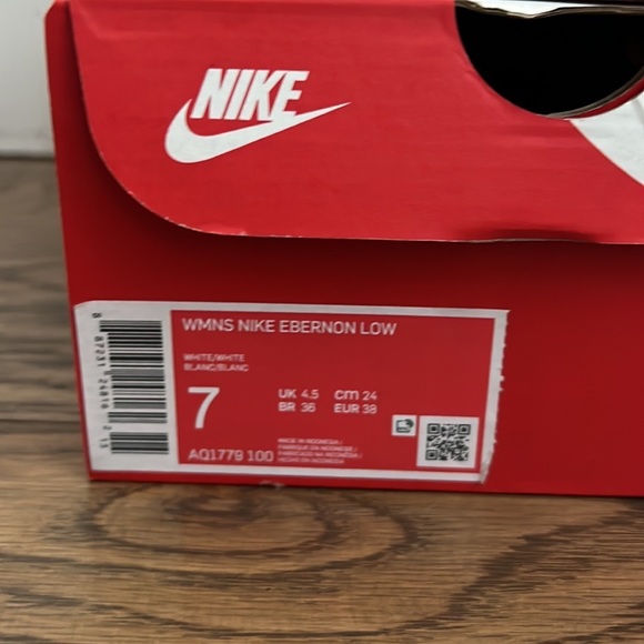 Nike Ebernon Low Womens - White - size 7 - Picture 3 of 3